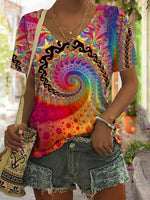 Colorful Abstract Print T-Shirt