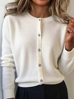 Classy Long Sleeve Plain Cardigan