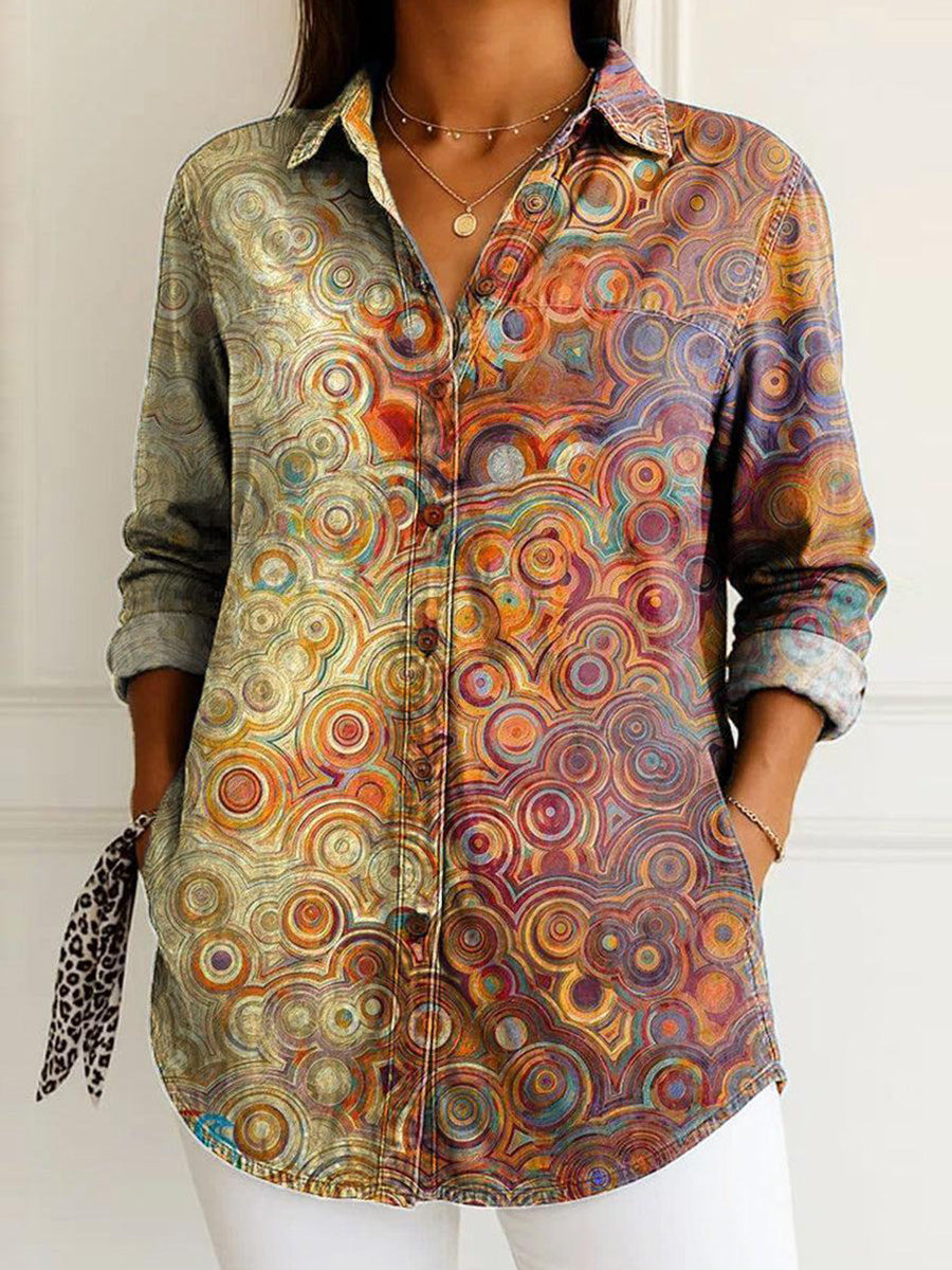 Special Collared Long Sleeve Shirt