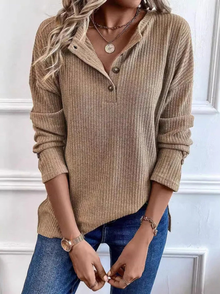 Solid Color Casual Sweatshirt