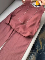 Women's Solid Color Casual Vest and Pants Set