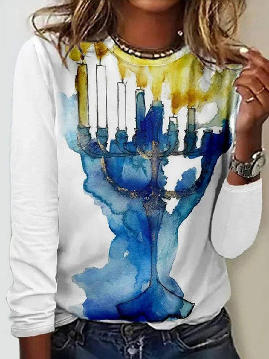 Casual Abstract Print T-Shirt