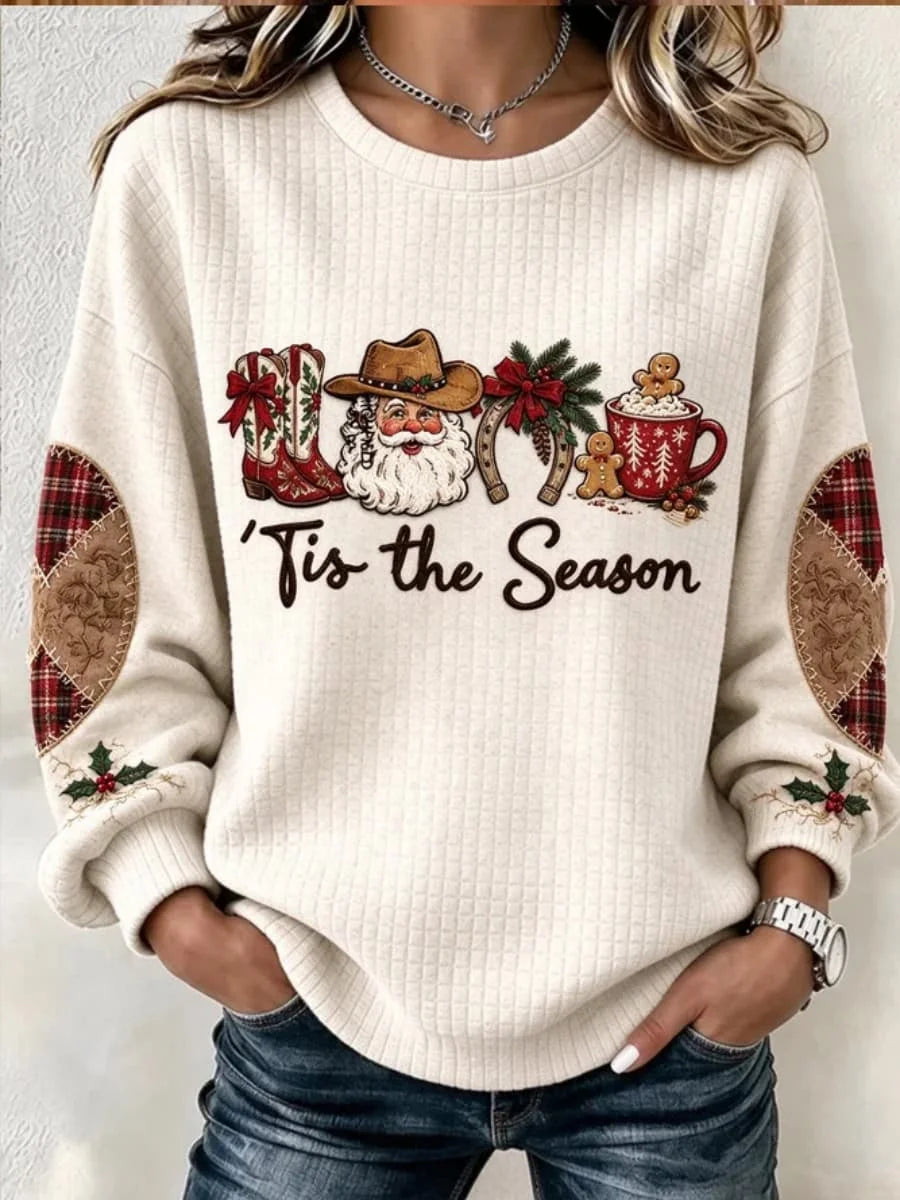 Casual Text Letters Crew Neck Long Sleeve Sweatshirt