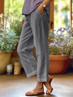 Basic Cotton Loose Fit Straight Leg Pants