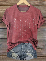 Vintage Casual Round Neck Short Sleeve T-Shirt