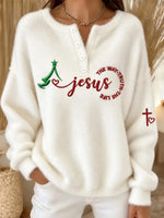 Casual Text Letters Crew Neck Long Sleeve Sweatshirt