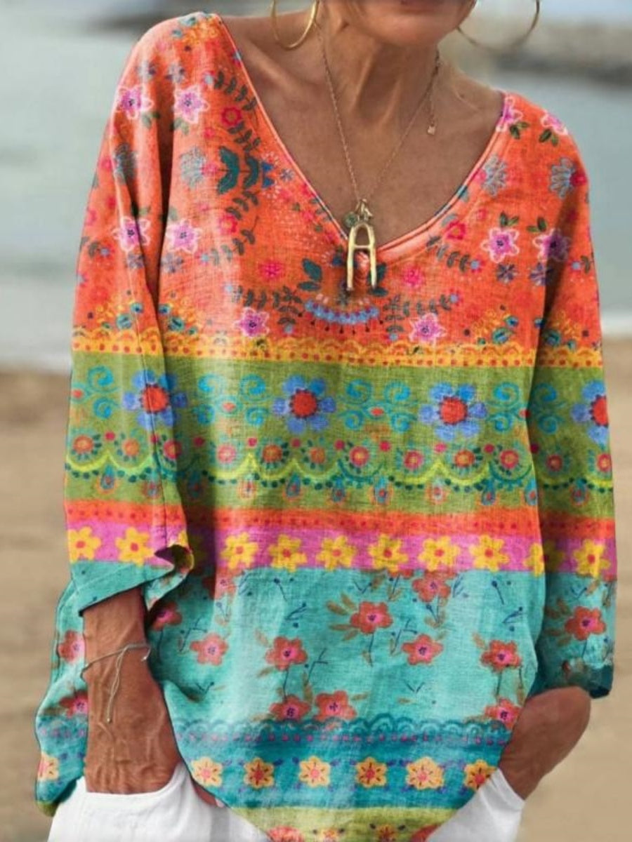 Vintage Floral Print T-Shirt