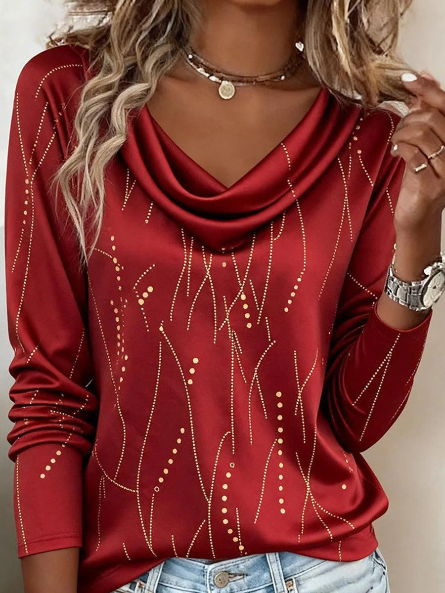 Red Long Sleeve Top