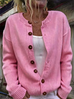 Women Plain Long Sleeve Comfy Casual Cardigan