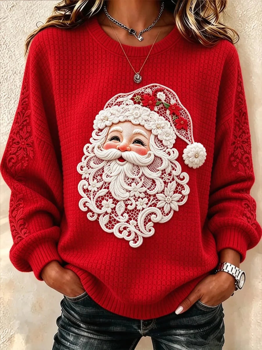 Casual Floral Crew Neck Long Sleeve Sweatshirt