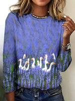Youthful Round Neck Long Sleeve Top