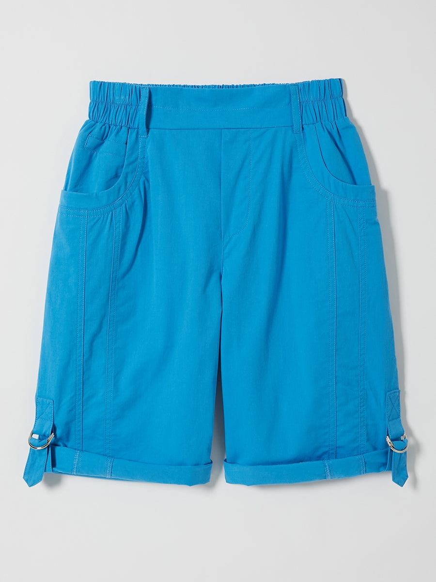 Solid Casual Sun Cargo Shorts