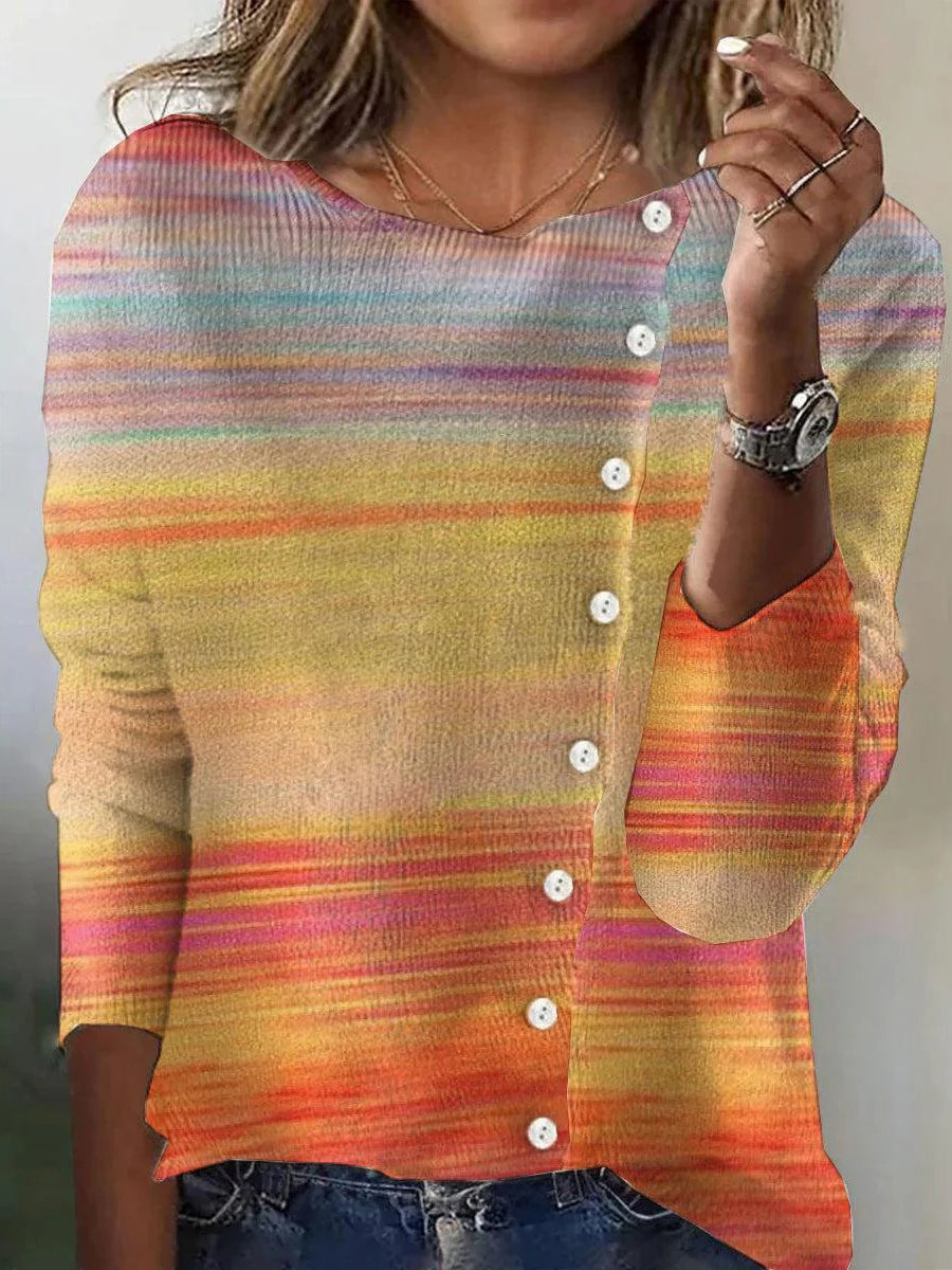 Stunning Orange Long Sleeve Sweater