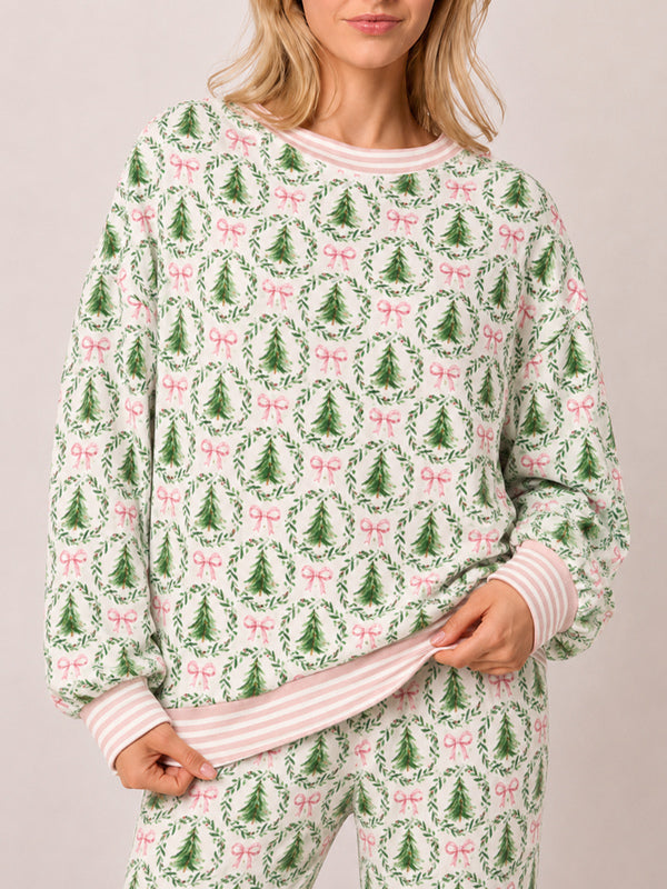 Women’s Halloween Pumpkin & Ghost Pajama Set