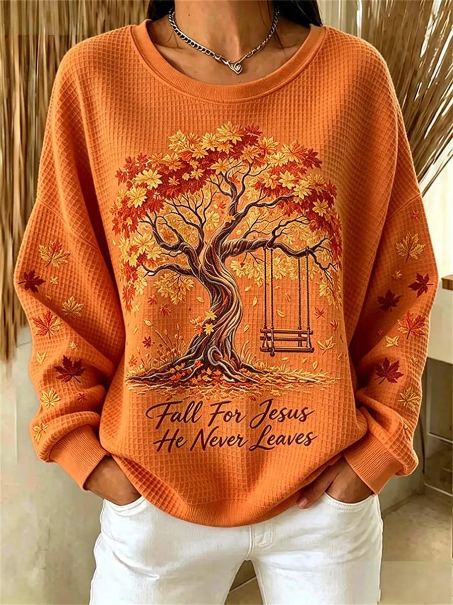 Casual Text Letters Crew Neck Long Sleeve Sweatshirt