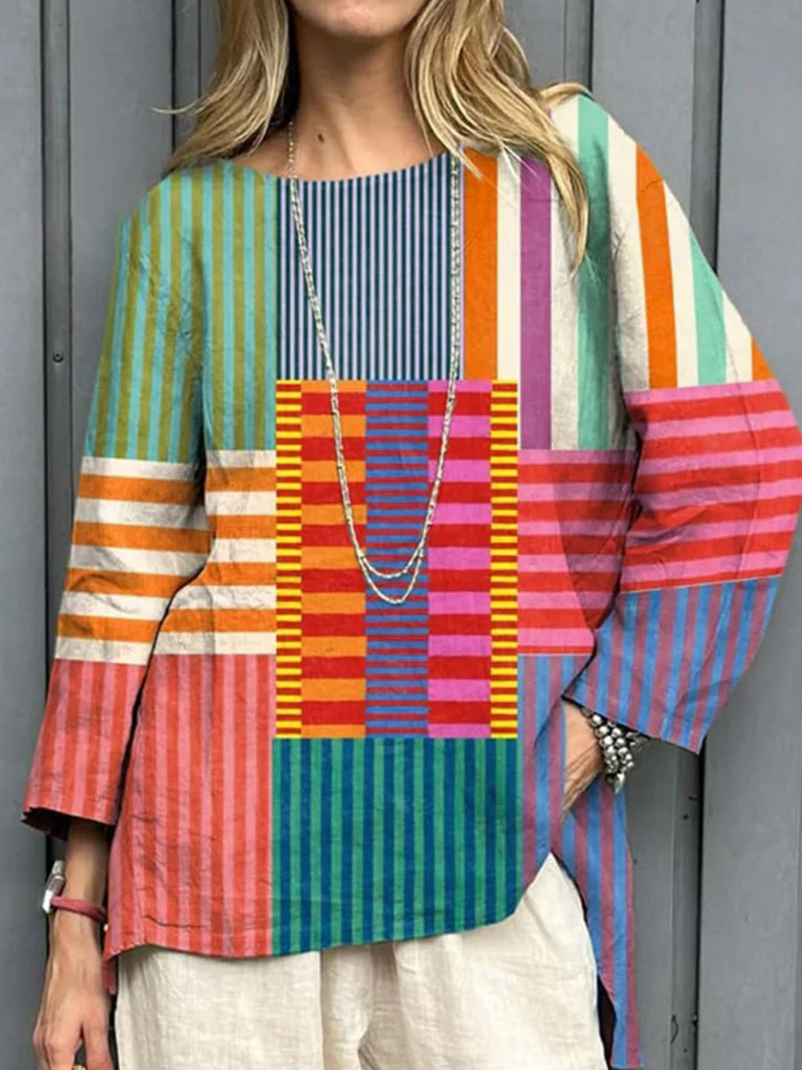 Popular Round Neck Long Sleeve Top