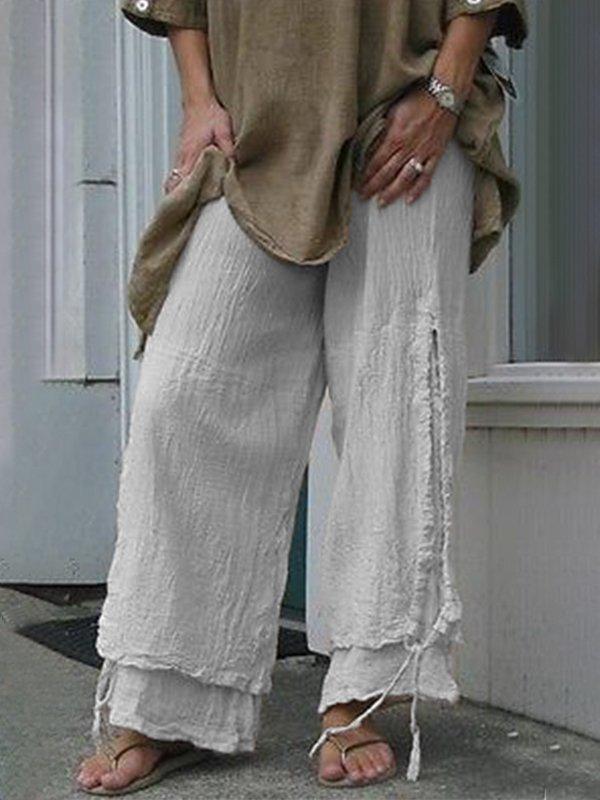 Women's Layered Loose Fit Casual Pants