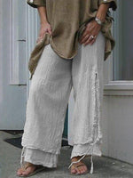 Women's Layered Loose Fit Casual Pants