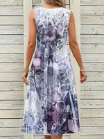 Vintage Floral Print Dress
