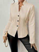 Vintage Embossed Long Sleeve Regular Blazer