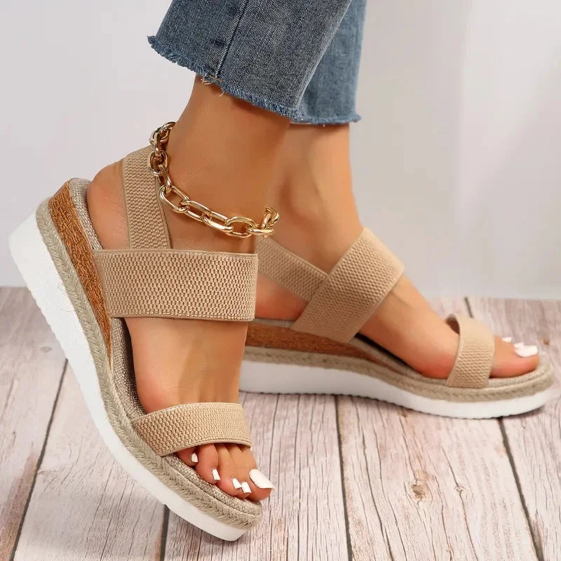 New 2026 Women's Stretchy Lace-Up Sandals