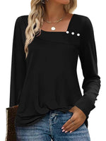 Simple Long Sleeve Plain Top