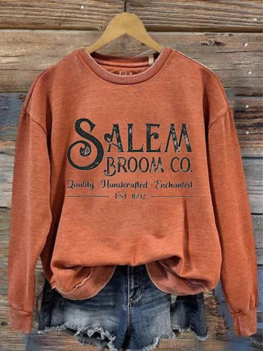 Loose Text Letters Print Casual Sweatshirt
