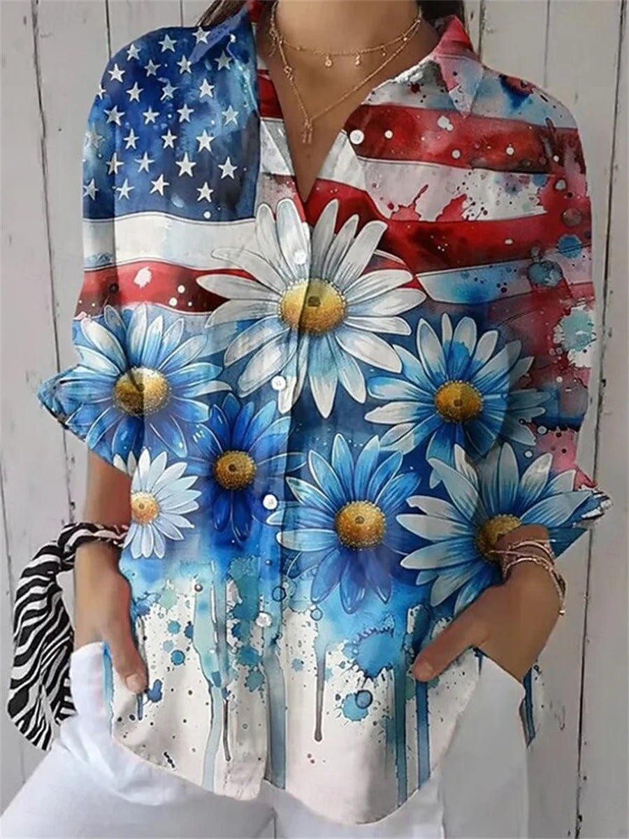 Vintage Casual Long Sleeve Top