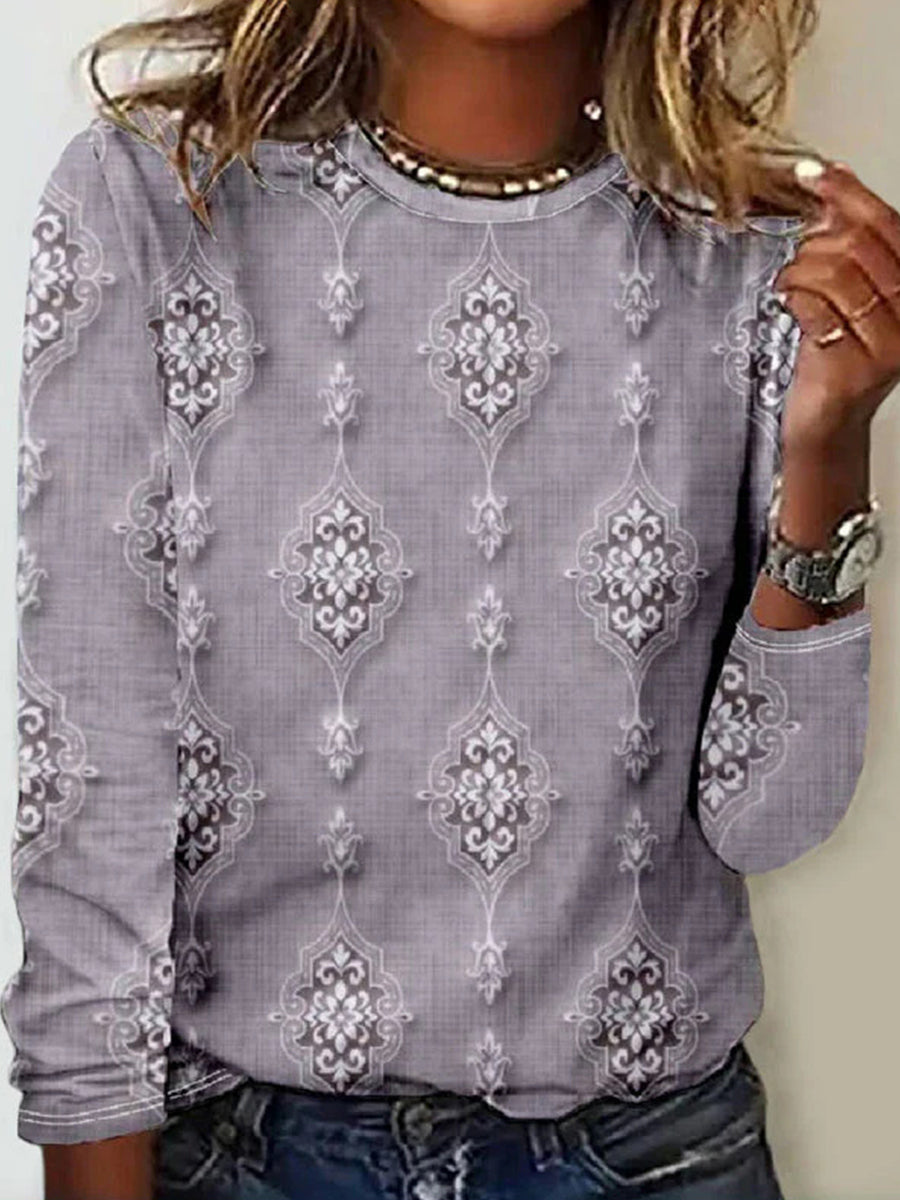 Vintage Ethnic Print T-Shirt