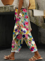 Floral Print Casual Pants