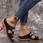 Women's Flower Embroidered Casual Wedges Sandals
