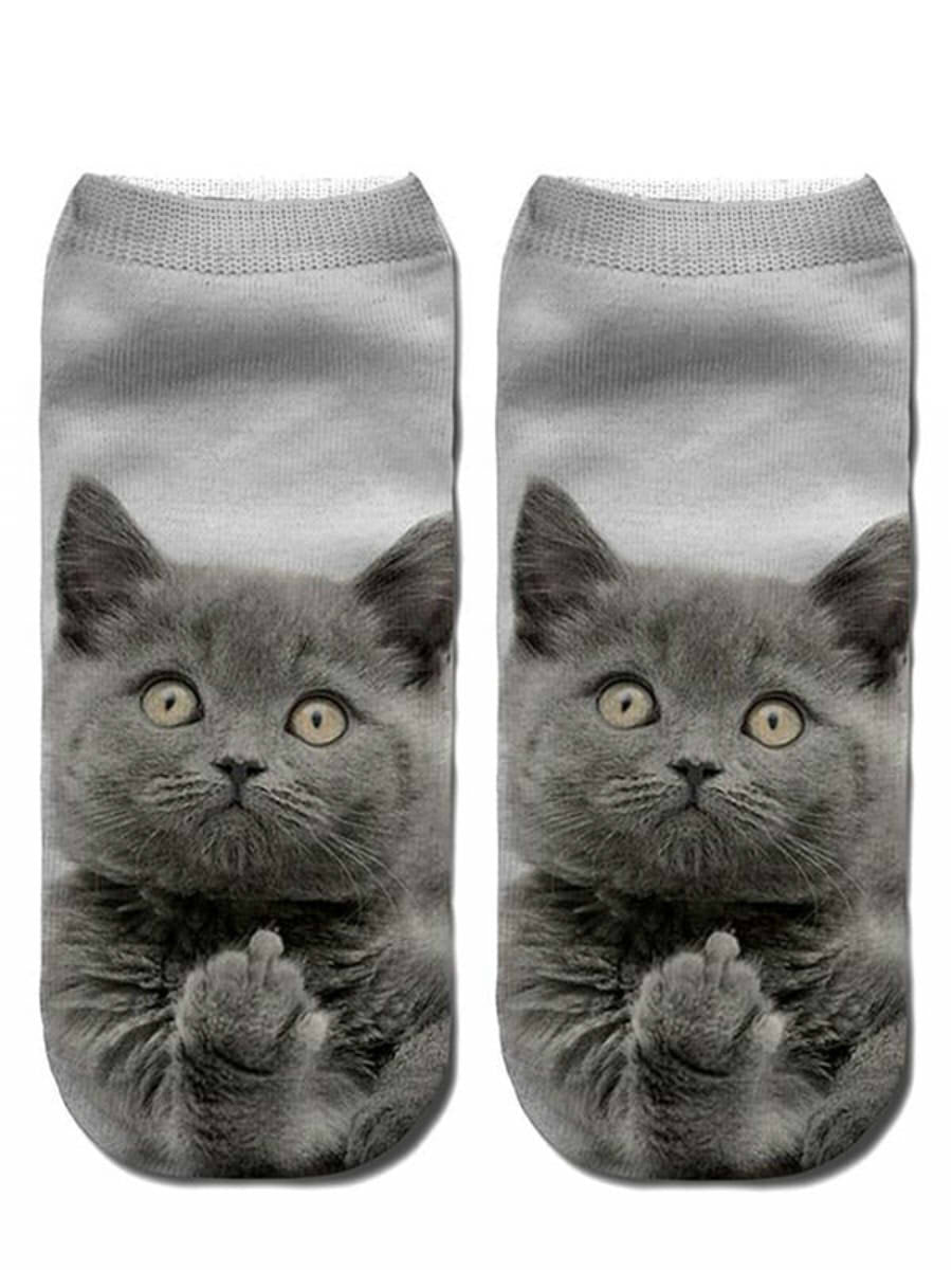 Unisex Cat Print Socks