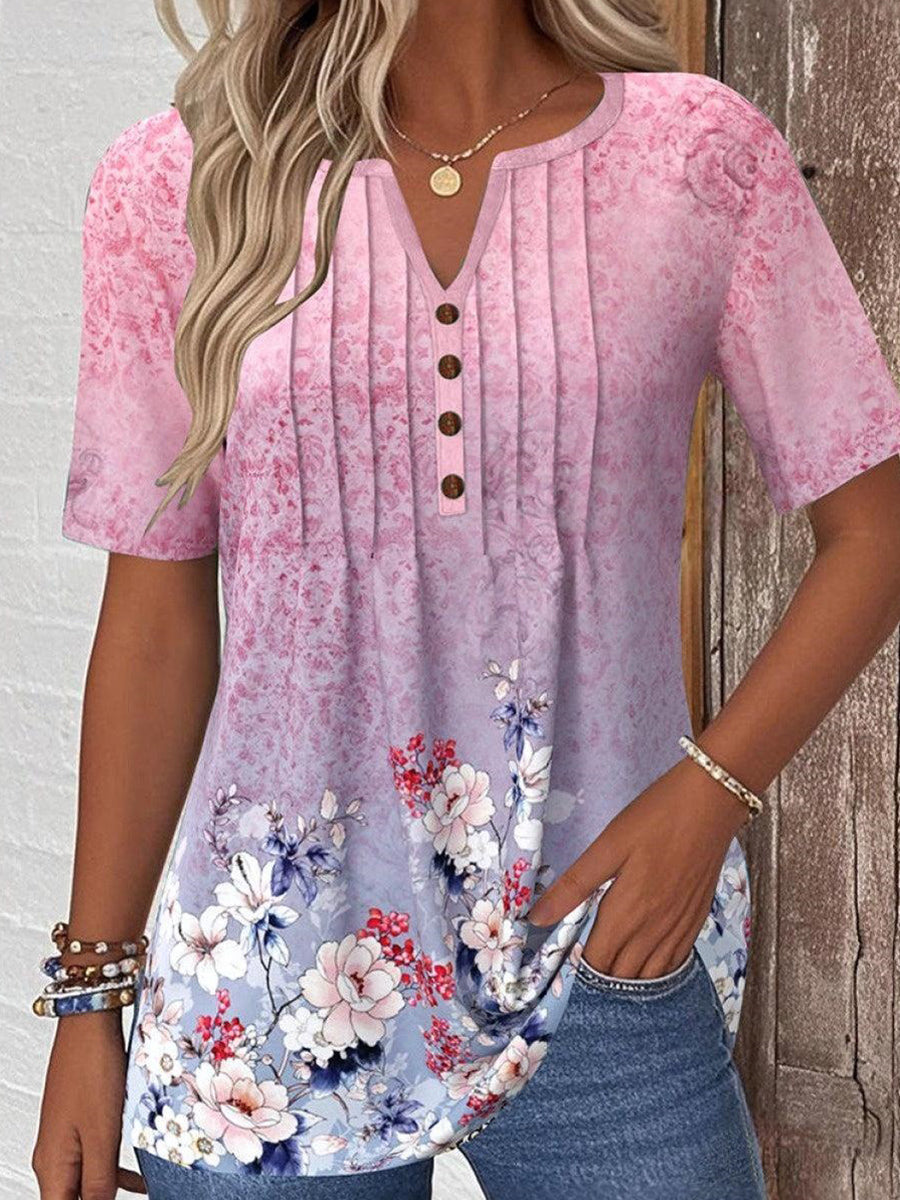 Sweet Short Sleeve Pink Top