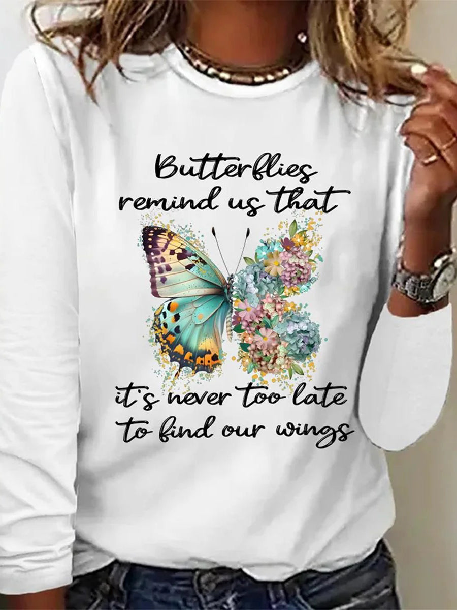 Stylish Round Neck Long Sleeve Top