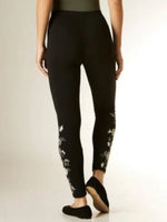 Black Casual Floral Printed Leggings