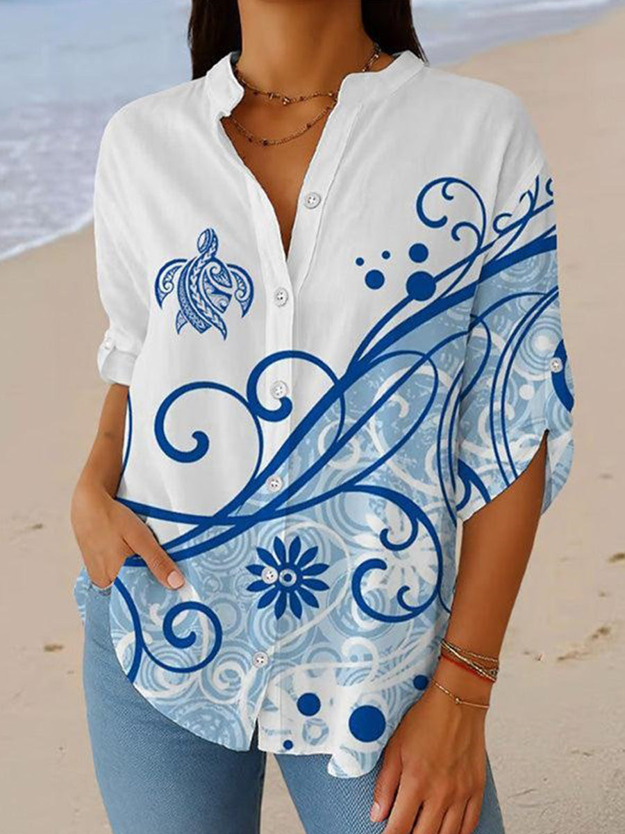 Breezy Half Sleeve V-Neck Shirt