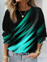 Casual Gradient Long Sleeve Sweatshirt