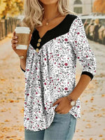 Casual Floral Print Blouse