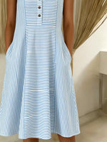 Loose Casual Striped Dress With No Belt
