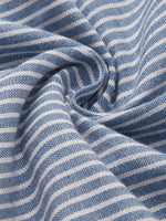 Short Sleeve Striped Regular Loose Blouse