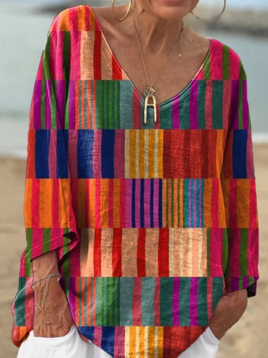 Colorful Geometric Print T-Shirt