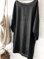 Casual Solid Crew Neck Blouse