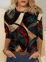 Vintage Abstract Print T-Shirt