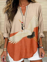 Stunning V-Neck Long Sleeve Top