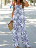 Ethnic Sleeveless Spaghetti Strap Casual Two-Piece Set