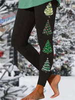 Women Christmas Tree Casual All Season Long Leggings