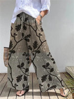 Ethnic Loose Leaf Printed Pants