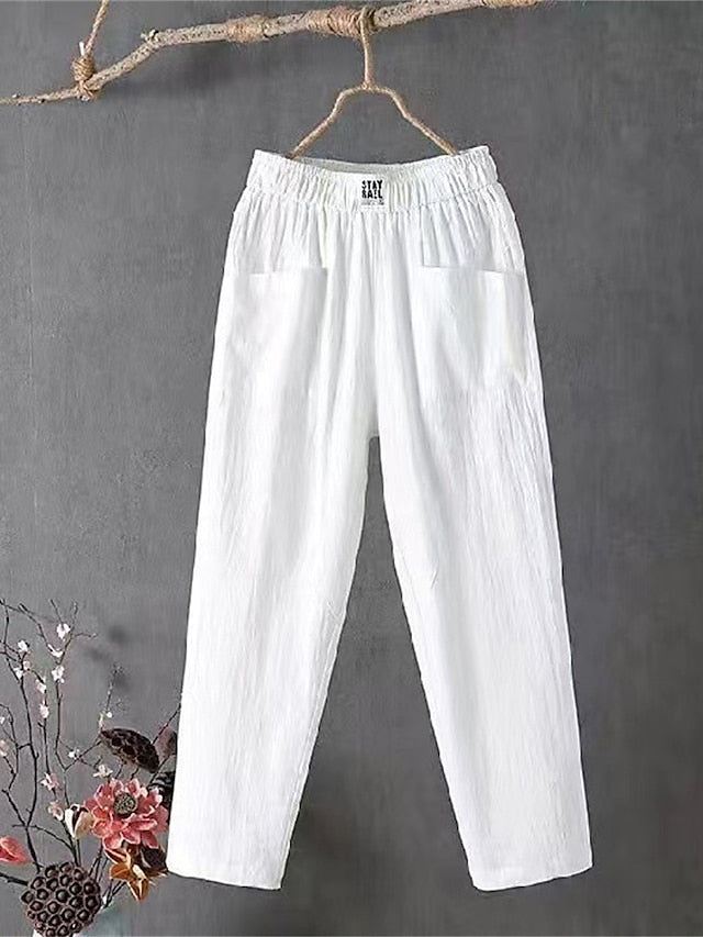 Soft Slacks Cropped Pants