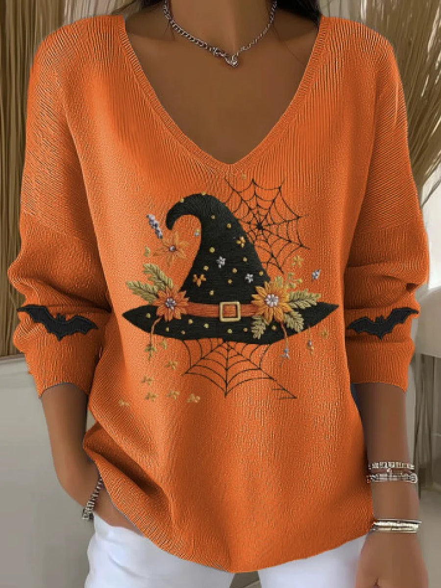 V-neck Long Sleeve Comfy Casual Sweater