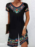 Classy Print Short Sleeve Jumpsuit